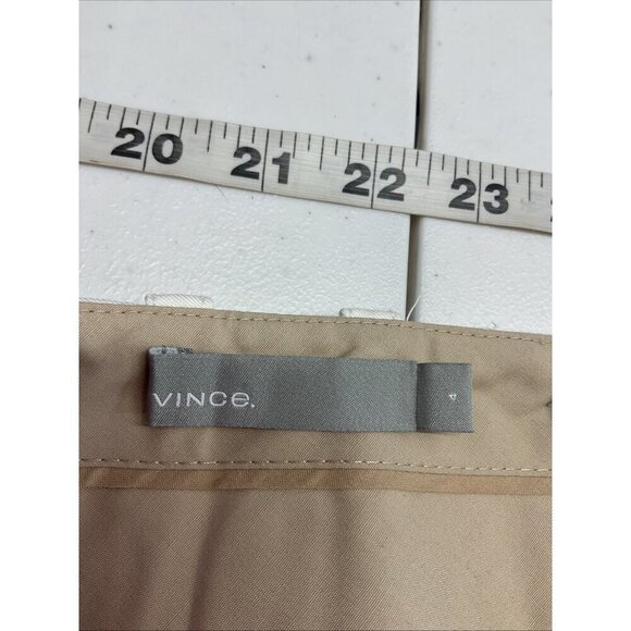 Vince‎ Womens Size 4 Linen Blend Wide Leg cropped Pants Ivory career classy - Picture 5 of 13